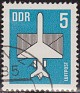 Germany 1982 Plane 5 Pfennig Blue Scott  C8. DDR 1982 68. Uploaded by susofe